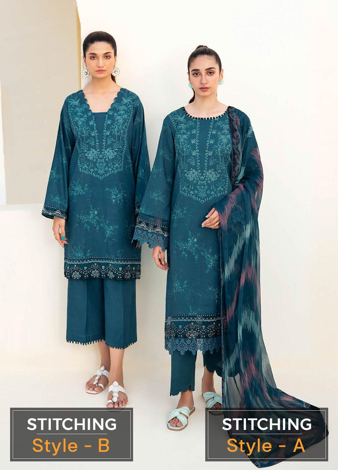 Dastoor by Ramsha Embroidered Khaddar Suits Unstitched 3 Piece RSH22DT-2 E-204 - Winter Collection