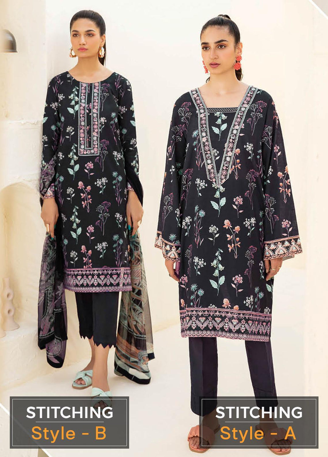 Dastoor by Ramsha Embroidered Khaddar Suits Unstitched 3 Piece RSH22DT-2 E-209 - Winter Collection