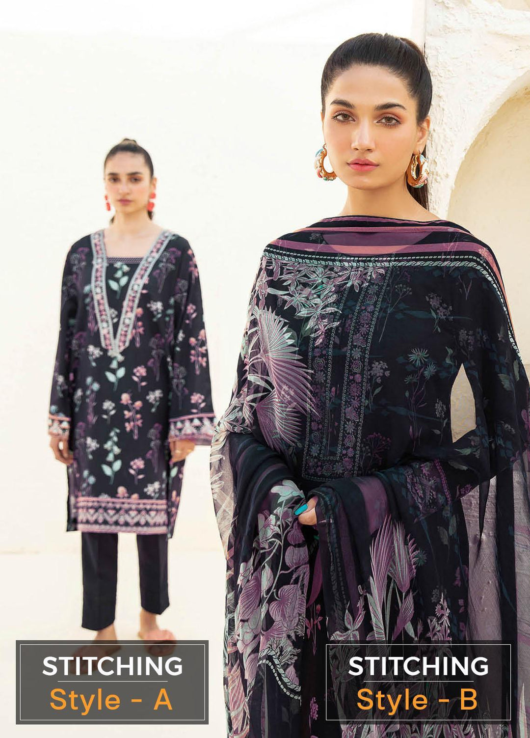 Dastoor by Ramsha Embroidered Khaddar Suits Unstitched 3 Piece RSH22DT-2 E-209 - Winter Collection