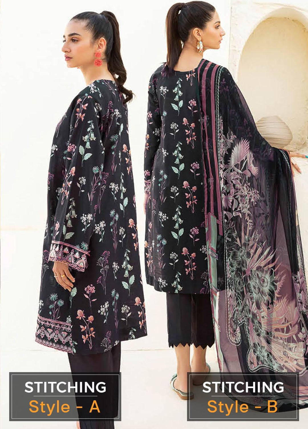 Dastoor by Ramsha Embroidered Khaddar Suits Unstitched 3 Piece RSH22DT-2 E-209 - Winter Collection