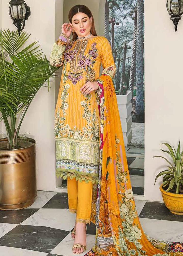Dastoor by Ramsha Embroidered Lawn Suits Unstitched 3 Piece R21DT G-11 BRIGHT TONES - Summer Collection