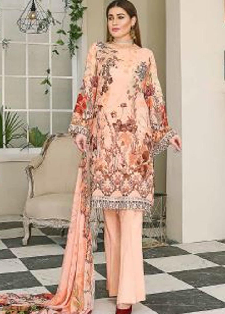 Dastoor by Ramsha Embroidered Lawn Suits Unstitched 3 Piece R21DT G-12 ETHEREAL NOTES - Summer Collection