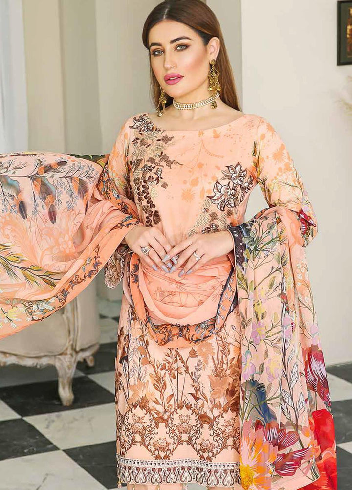 Dastoor by Ramsha Embroidered Lawn Suits Unstitched 3 Piece R21DT G-12 ETHEREAL NOTES - Summer Collection