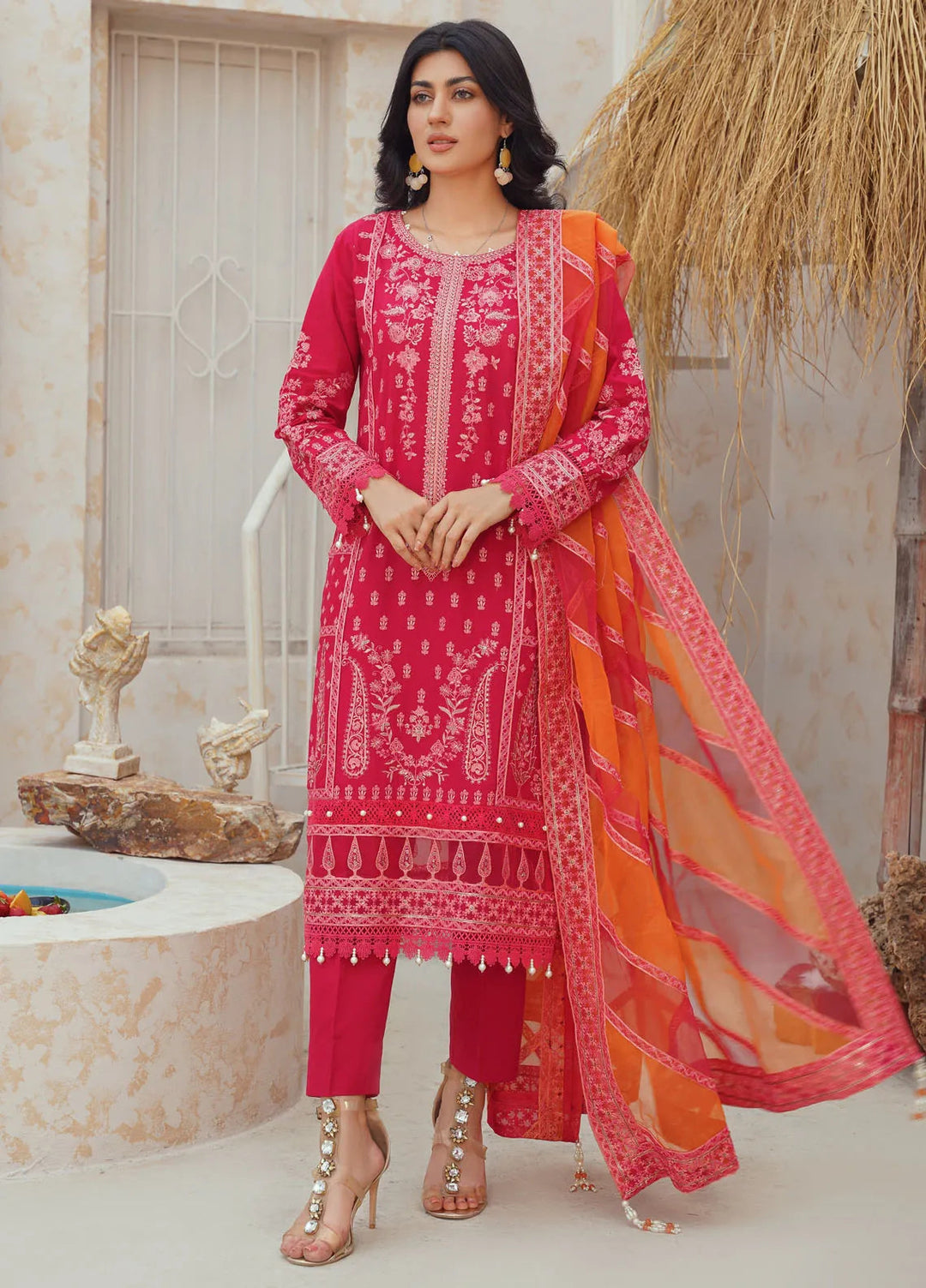 Dastoor By Ricamo Embroidered Lawn Suit Unstitched 3 Piece RIC24D Emery - Summer Collection