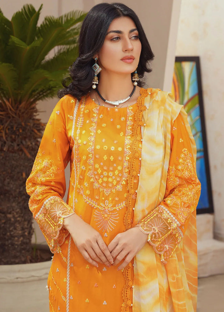 Dastoor By Ricamo Embroidered Lawn Suit Unstitched 3 Piece RIC24D Florence - Summer Collection