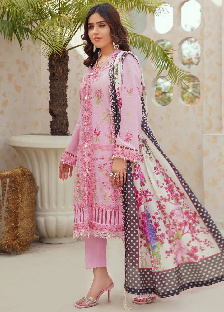 Dastoor By Ricamo Embroidered Lawn Suit Unstitched 3 Piece RIC24D Jazmine - Summer Collection