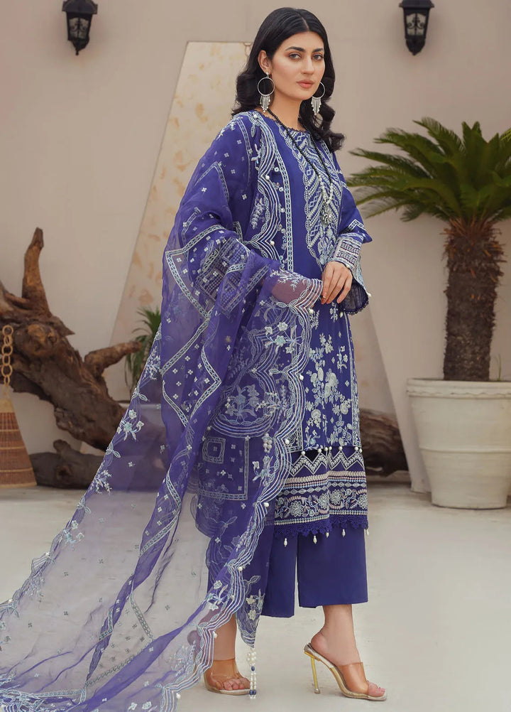 Dastoor By Ricamo Embroidered Lawn Suit Unstitched 3 Piece RIC24D Neel Mohra - Summer Collection