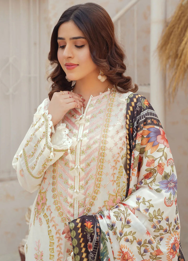 Dastoor By Ricamo Embroidered Lawn Suit Unstitched 3 Piece RIC24D Zeina - Summer Collection