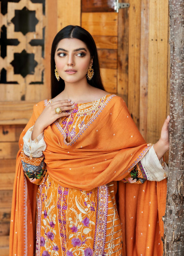 Dastoor by Soffio Embroidered Linen Suits Unstitched 3 Piece SFO21DU SUW1341AM - Winter Collection