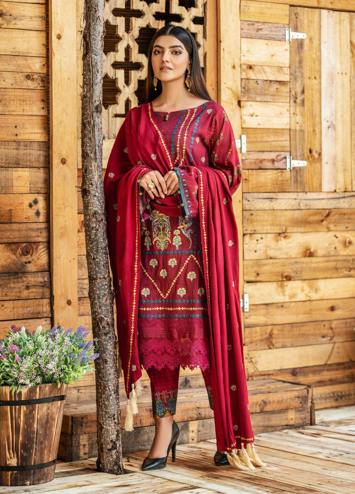 Dastoor by Soffio Embroidered Linen Suits Unstitched 3 Piece SFO21DU SUW1343W - Winter Collection