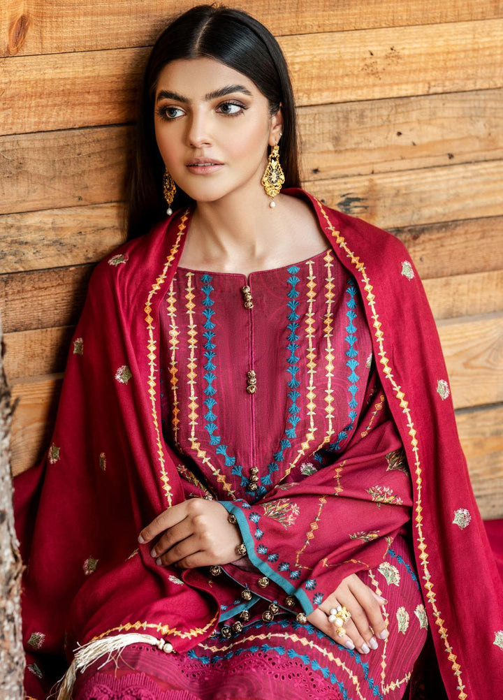Dastoor by Soffio Embroidered Linen Suits Unstitched 3 Piece SFO21DU SUW1343W - Winter Collection