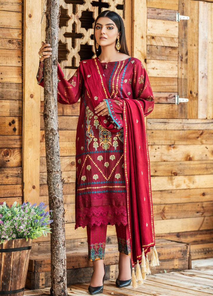 Dastoor by Soffio Embroidered Linen Suits Unstitched 3 Piece SFO21DU SUW1343W - Winter Collection