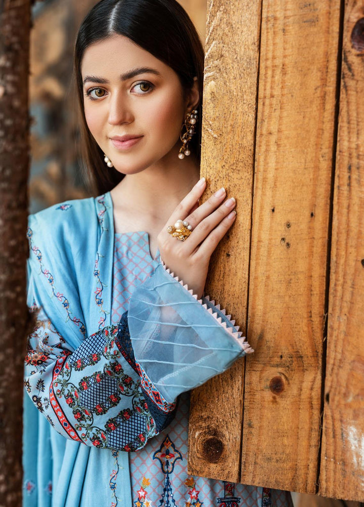 Dastoor by Soffio Embroidered Linen Suits Unstitched 3 Piece SFO21DU SUW1344SB - Winter Collection