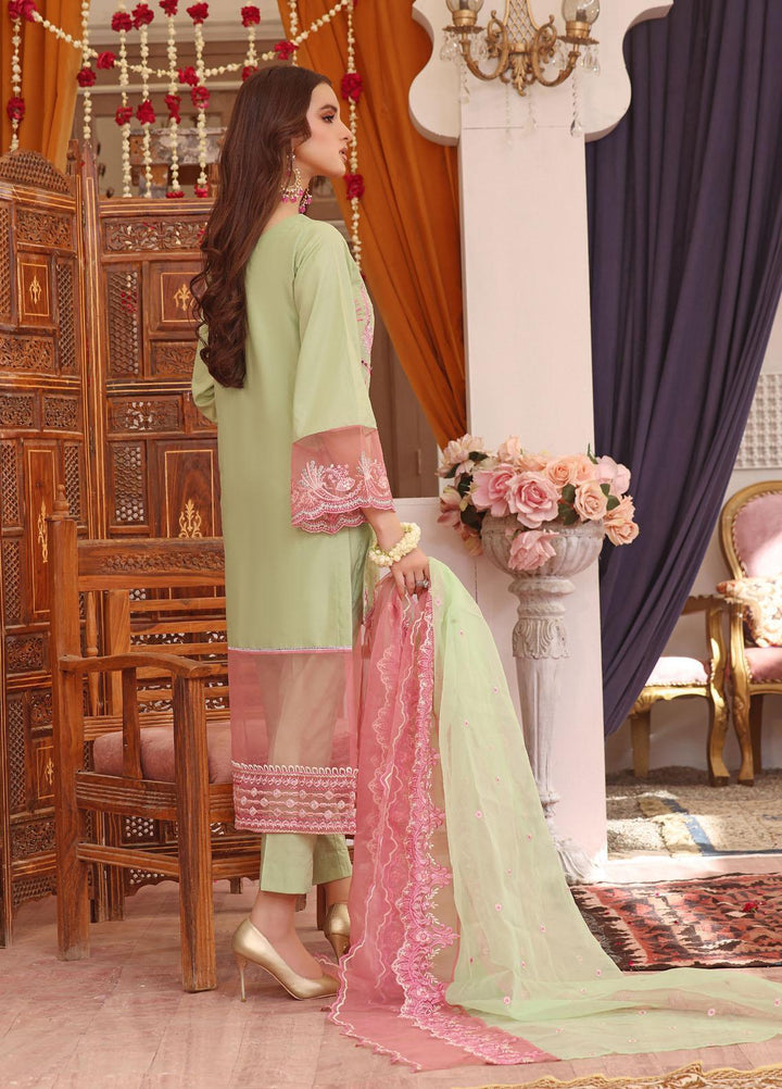 Daud Abbas Embroidered Lawn Suits Unstitched 3 Piece DA22BBE LEC-1001 Nazm - Luxury Festive Collection