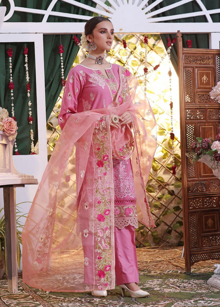 Daud Abbas Embroidered Lawn Suits Unstitched 3 Piece DA22BBE LEC-1006 Zaibaish - Luxury Festive Collection