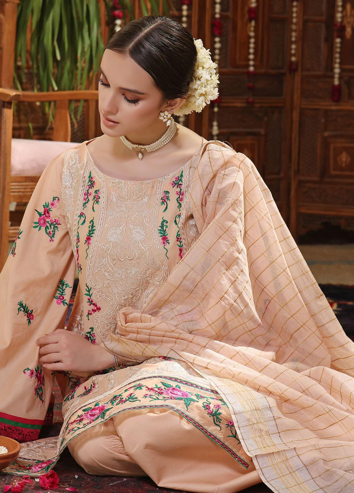 Daud Abbas Embroidered Lawn Suits Unstitched 3 Piece DA22BBE LEC-1008 Zeenat - Luxury Festive Collection