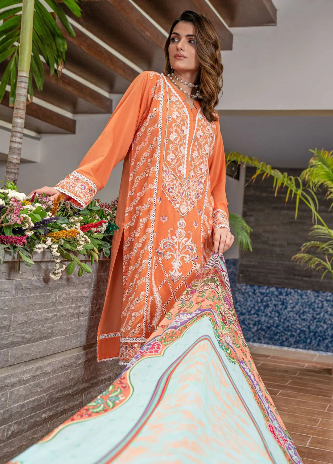 Dayaar E Khuwaab by Addee Embroidered Lawn Suit Unstitched 3 Piece AD24D SM-011 Zamari - Summer Collection