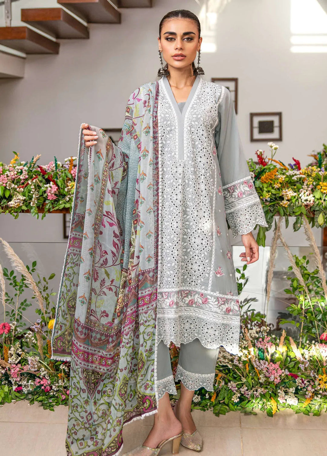 Dayaar E Khuwaab by Addee Embroidered Lawn Suit Unstitched 3 Piece AD24D SM-013 Sabbah - Summer Collection