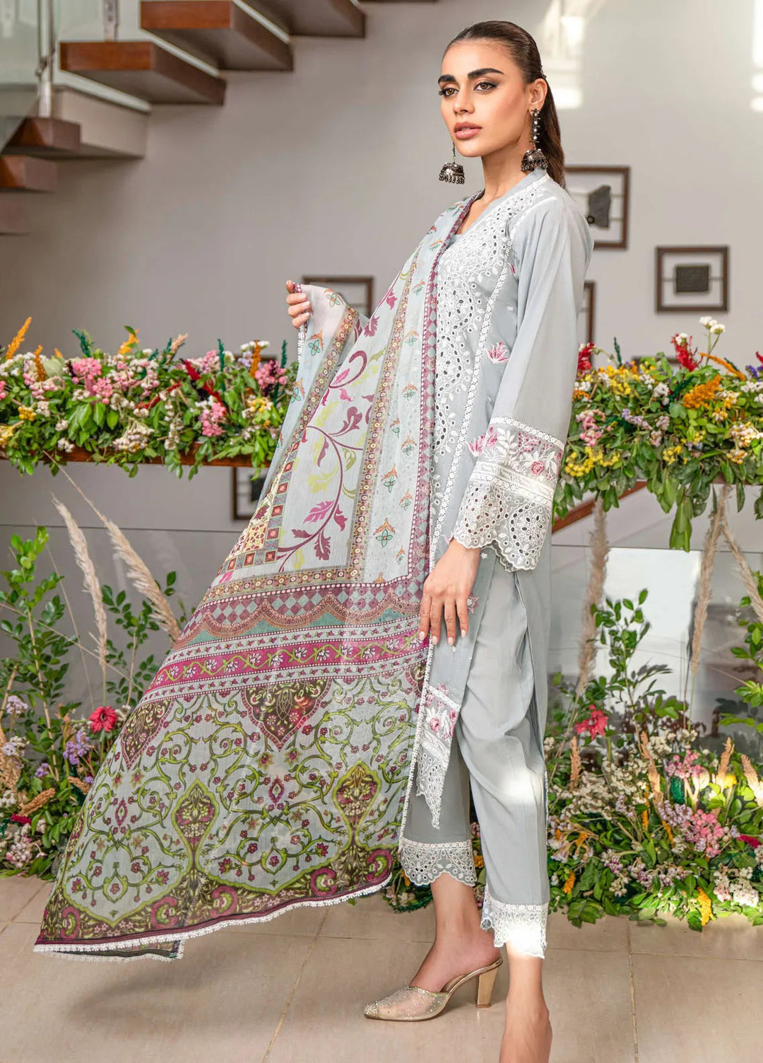 Dayaar E Khuwaab by Addee Embroidered Lawn Suit Unstitched 3 Piece AD24D SM-013 Sabbah - Summer Collection