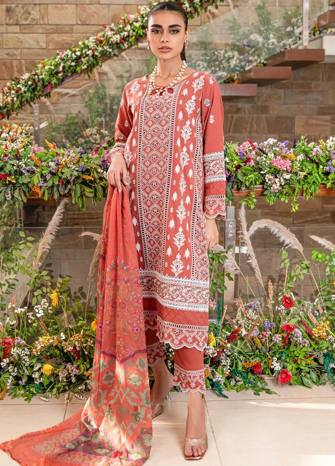 Dayaar E Khuwaab by Addee Embroidered Lawn Suit Unstitched 3 Piece AD24D SM-014 Taabnah - Summer Collection