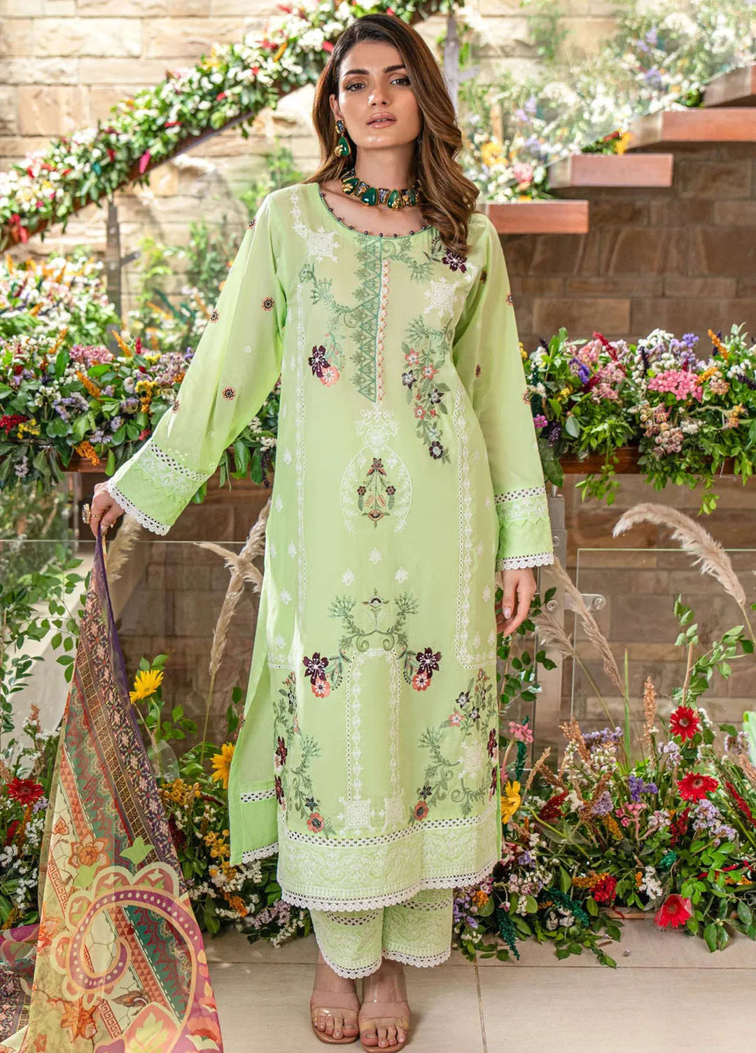 Dayaar E Khuwaab by Addee Embroidered Lawn Suit Unstitched 3 Piece AD24D SM-016 Abha - Summer Collection