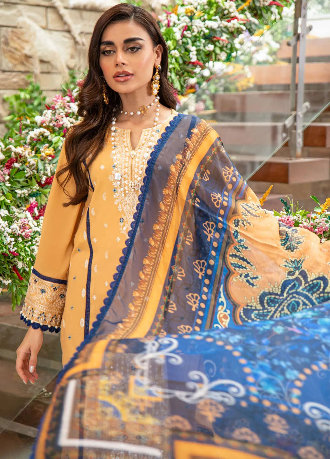 Dayaar E Khuwaab by Addee Embroidered Lawn Suit Unstitched 3 Piece AD24D SM-019 Labiba - Summer Collection