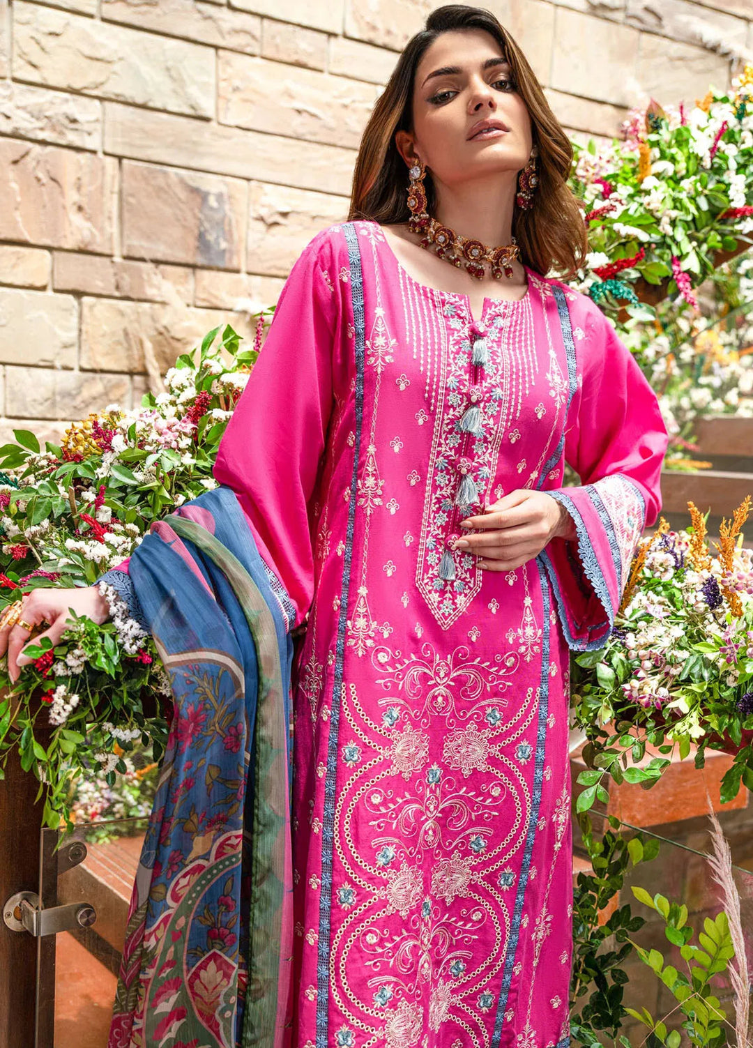 Dayaar E Khuwaab by Addee Embroidered Lawn Suit Unstitched 3 Piece AD24D SM-020 Maah Para - Summer Collection
