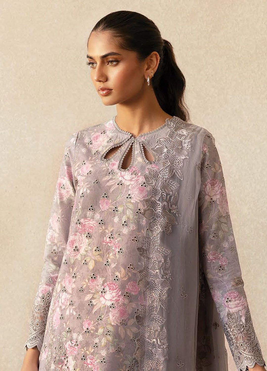 Daybreak by Afrozeh Embroidered Lawn Suits Unstitched 3 Piece AF25DB D-02 Wind Brushed - Summer Collection