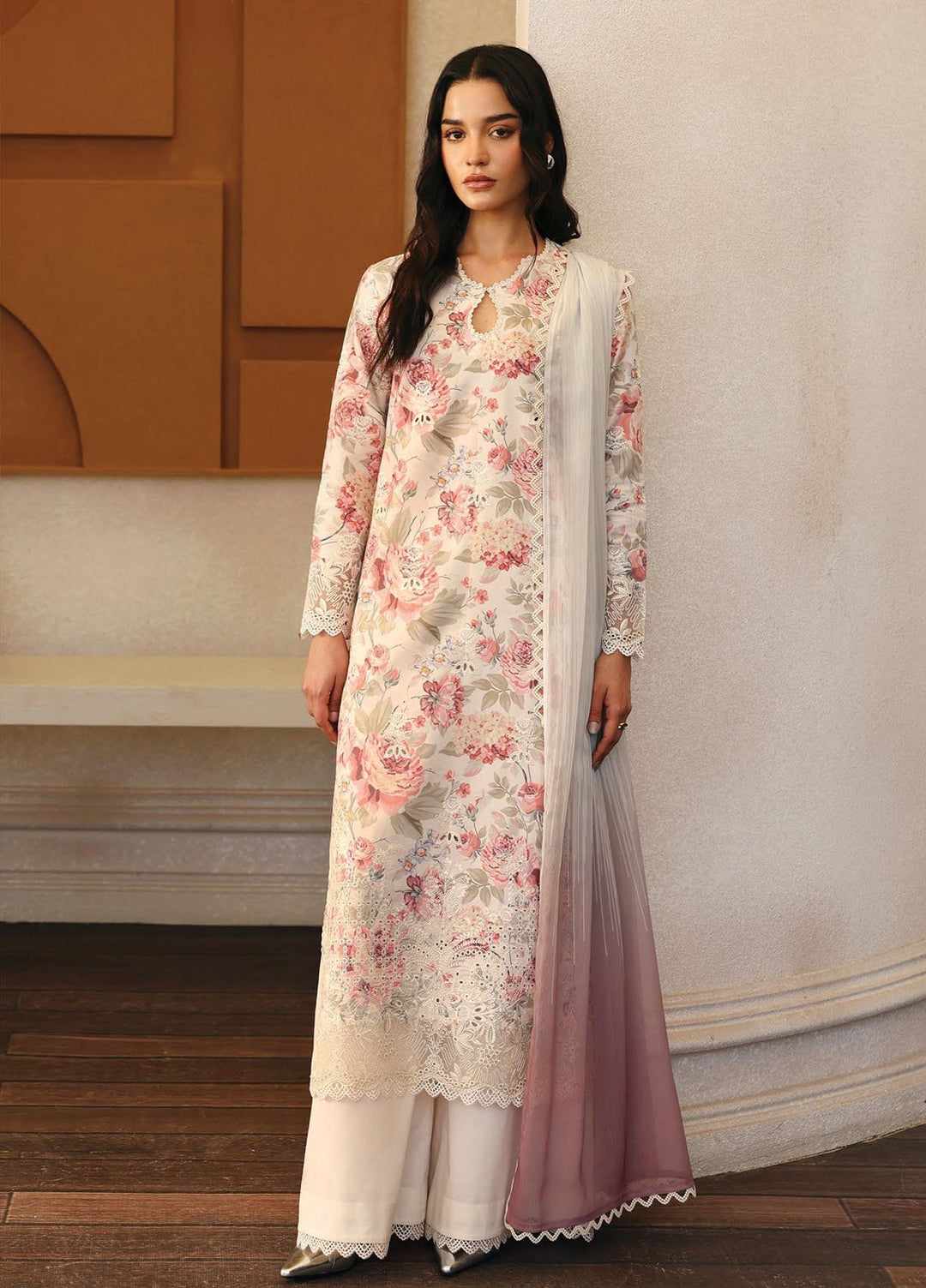 Daybreak by Afrozeh Embroidered Lawn Suits Unstitched 3 Piece AF25DB D-03 Horizon Faded - Summer Collection