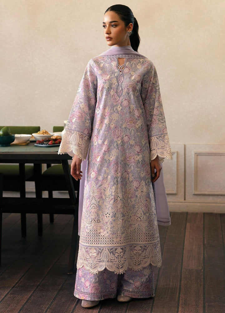 Daybreak by Afrozeh Embroidered Lawn Suits Unstitched 3 Piece AF25DB D-06 Dust Lit - Summer Collection