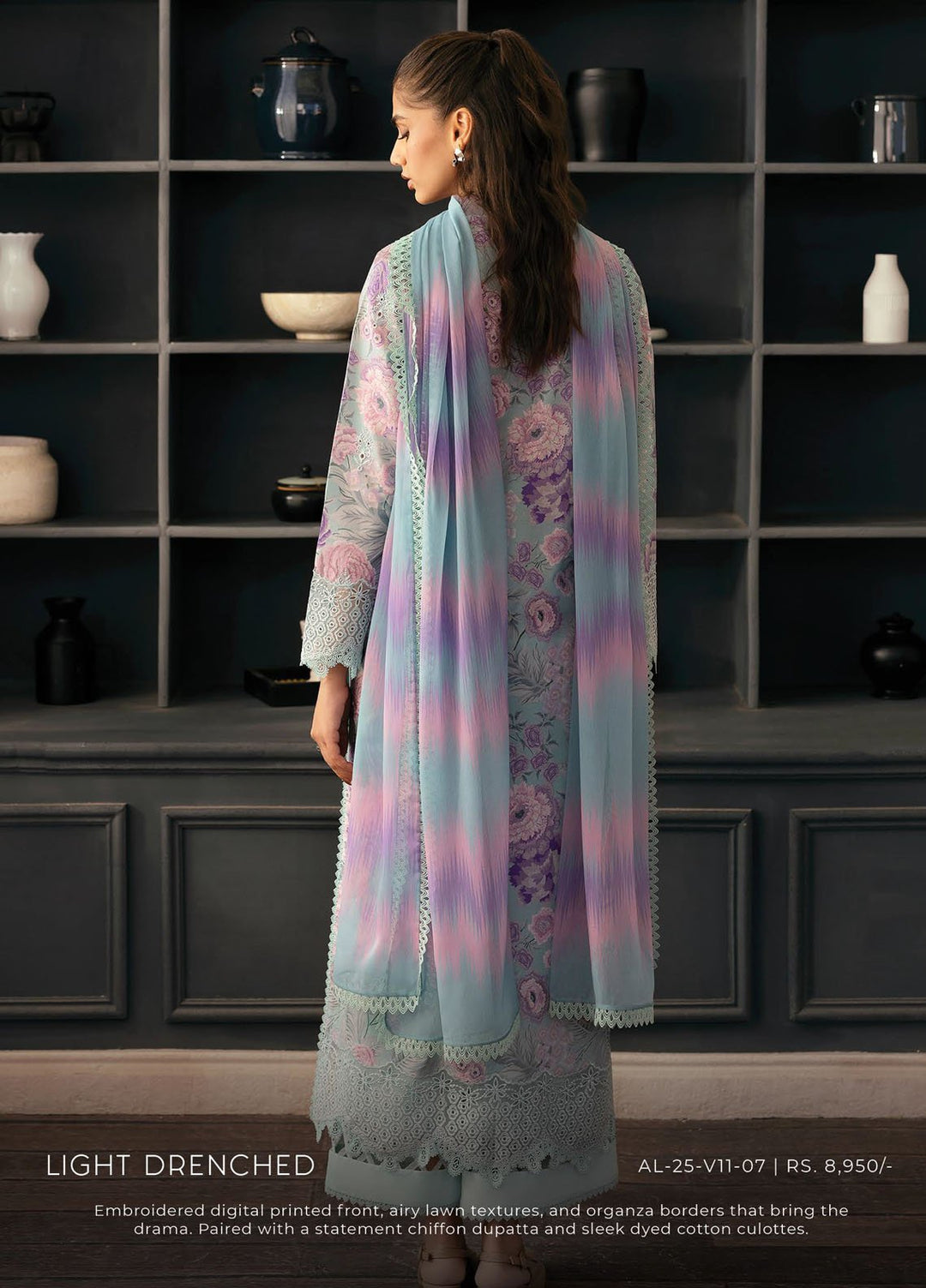 Daybreak by Afrozeh Embroidered Lawn Suits Unstitched 3 Piece AF25DB D-07 Light Drenched - Summer Collection