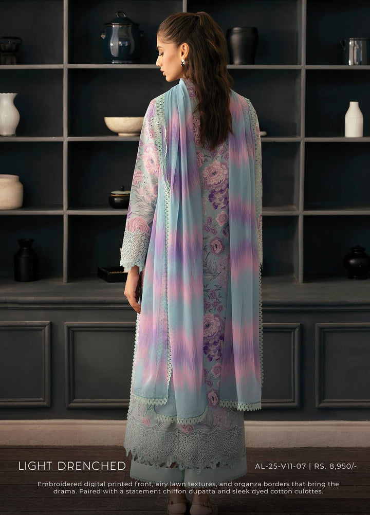 Daybreak by Afrozeh Embroidered Lawn Suits Unstitched 3 Piece AF25DB D-07 Light Drenched - Summer Collection