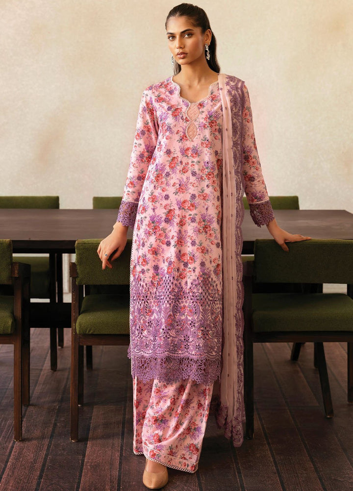 Daybreak by Afrozeh Embroidered Lawn Suits Unstitched 3 Piece AF25DB D-09 Dusk Laced - Summer Collection