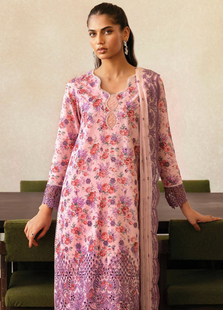 Daybreak by Afrozeh Embroidered Lawn Suits Unstitched 3 Piece AF25DB D-09 Dusk Laced - Summer Collection