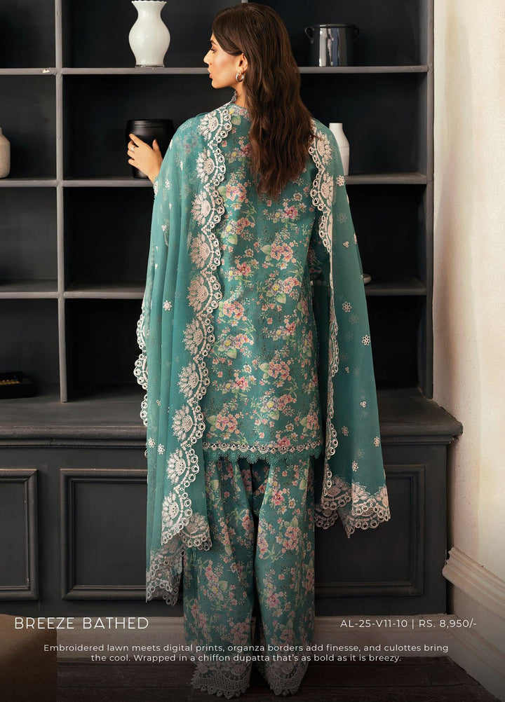 Daybreak by Afrozeh Embroidered Lawn Suits Unstitched 3 Piece AF25DB D-10 Breeze Bathed - Summer Collection
