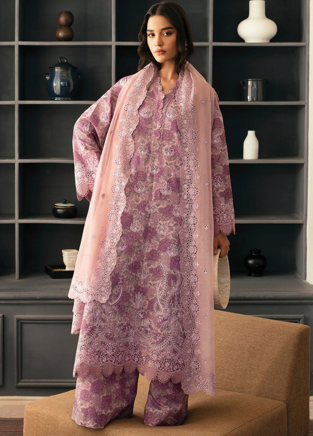 Daybreak by Afrozeh Embroidered Lawn Suits Unstitched 3 Piece AF25DB D-11 Rain Warmed - Summer Collection