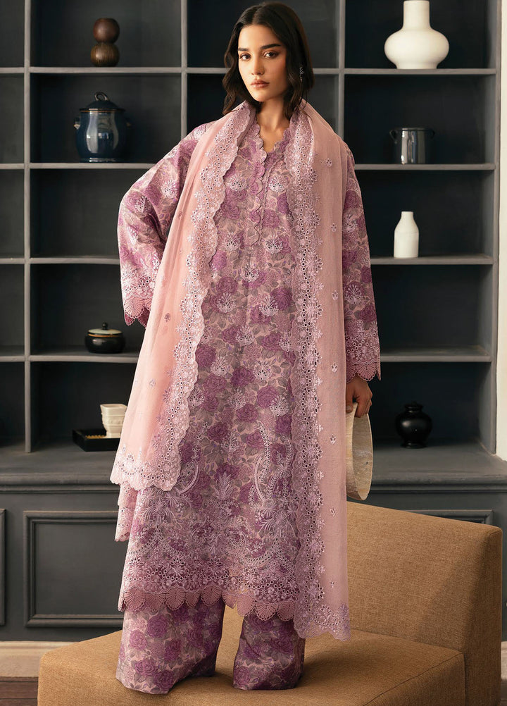 Daybreak by Afrozeh Embroidered Lawn Suits Unstitched 3 Piece AF25DB D-11 Rain Warmed - Summer Collection