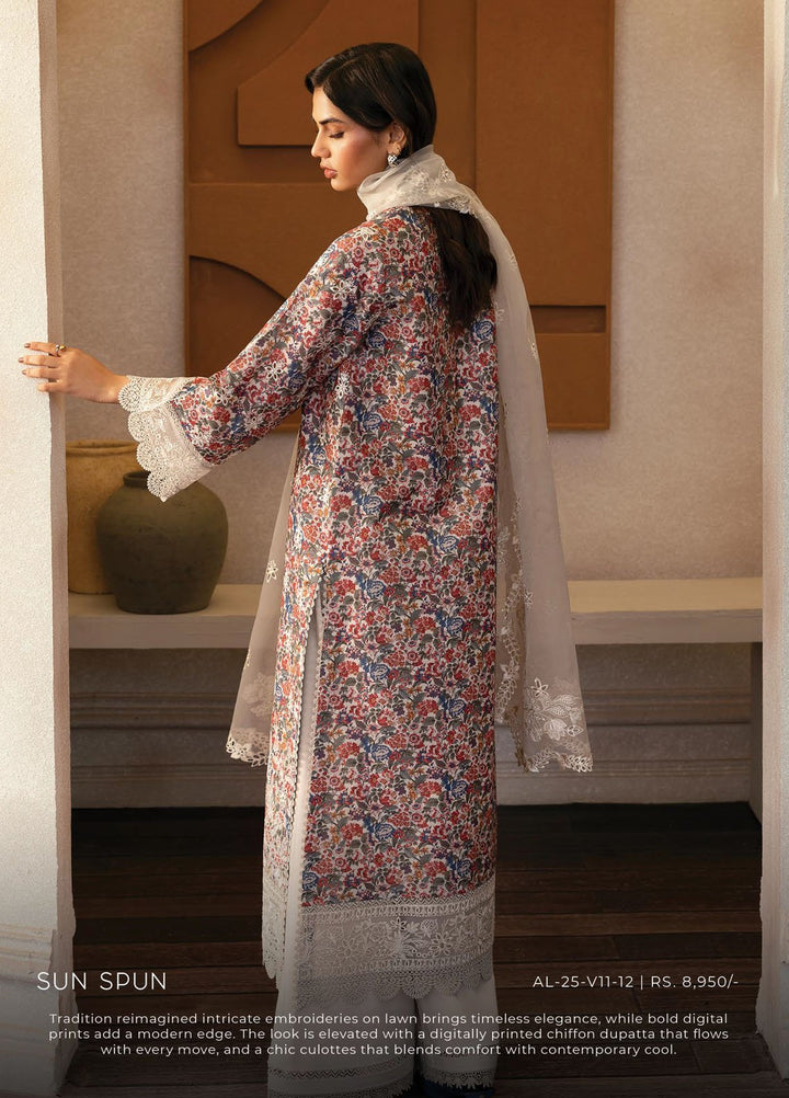 Daybreak by Afrozeh Embroidered Lawn Suits Unstitched 3 Piece AF25DB D-12 Sun Spun - Summer Collection