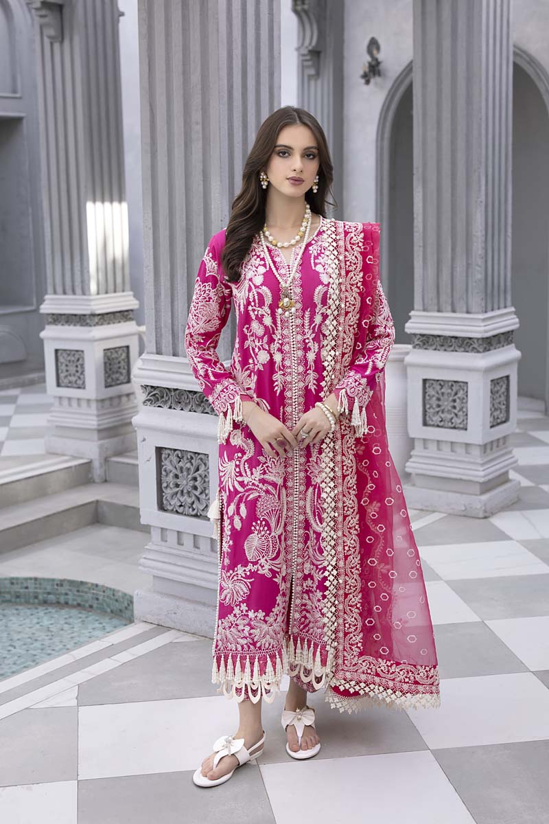 Husn E Adaa by Maham Sultan Unstitched Embroidered Lawn 3 Piece Suit MS26UHA Mahpari - Lawn Collection