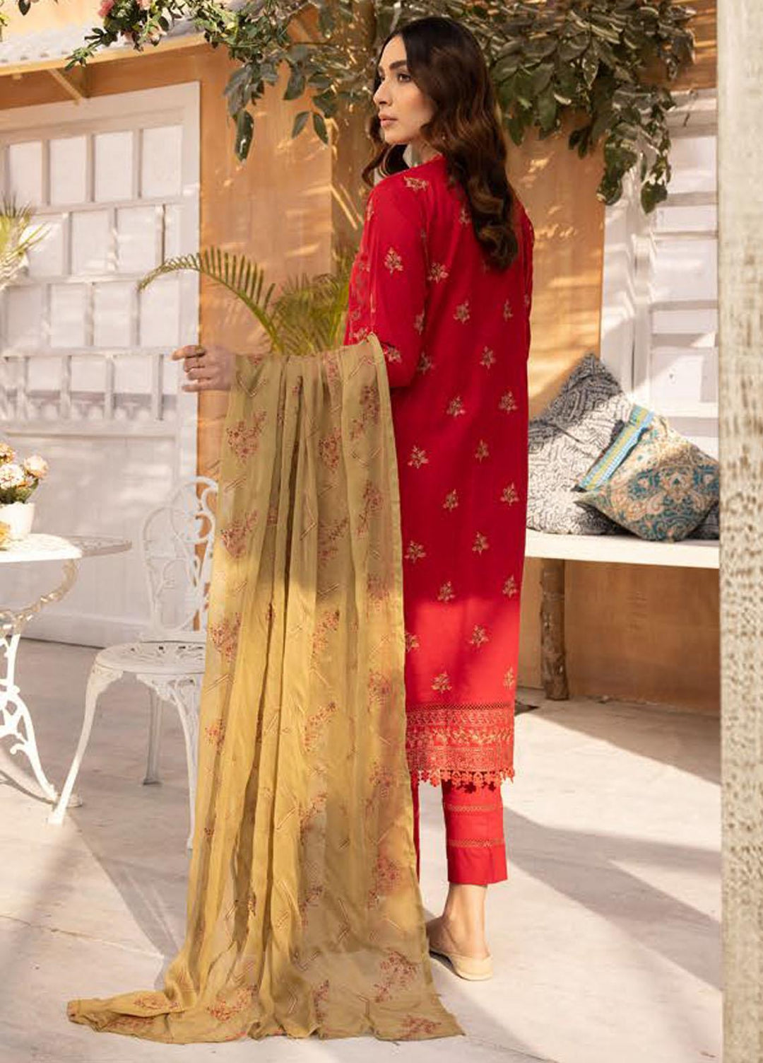 De Lace By Aalaya Embroidered Lawn Suits Unstitched 3 Piece ALY23DL D-02 - Summer Collection