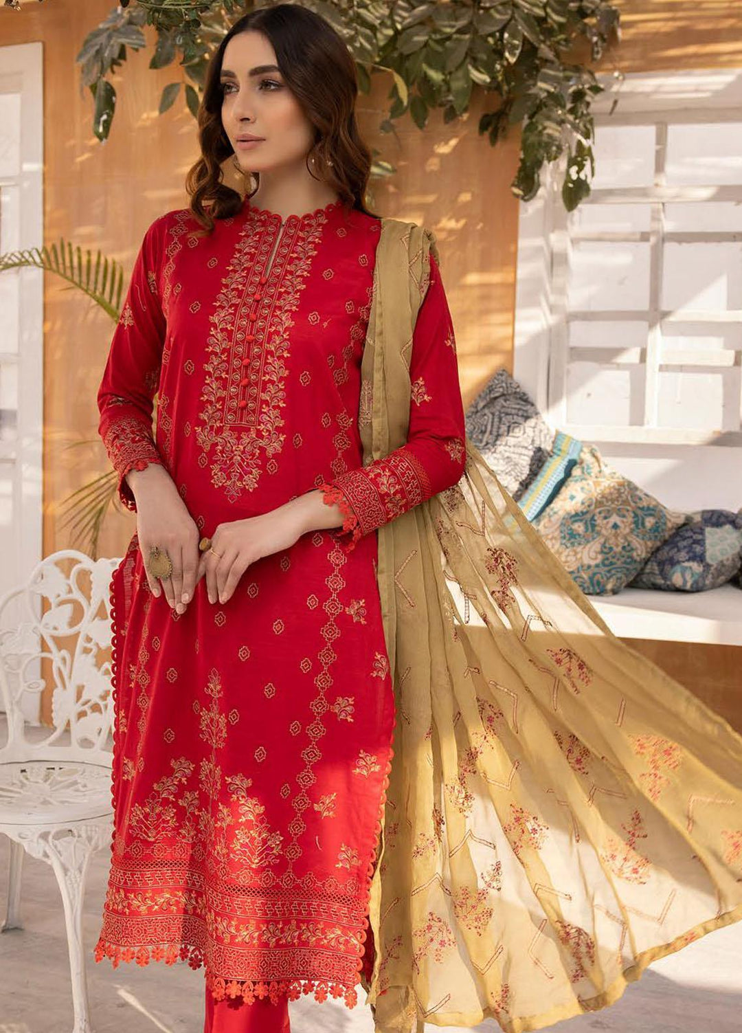 De Lace By Aalaya Embroidered Lawn Suits Unstitched 3 Piece ALY23DL D-02 - Summer Collection