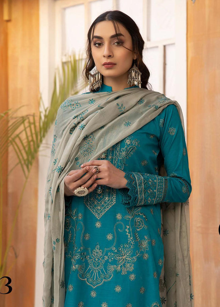 De Lace By Aalaya Embroidered Lawn Suits Unstitched 3 Piece ALY23DL D-03 - Summer Collection