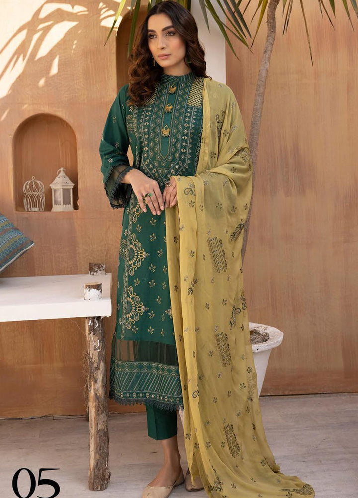De Lace By Aalaya Embroidered Lawn Suits Unstitched 3 Piece ALY23DL D-05 - Summer Collection