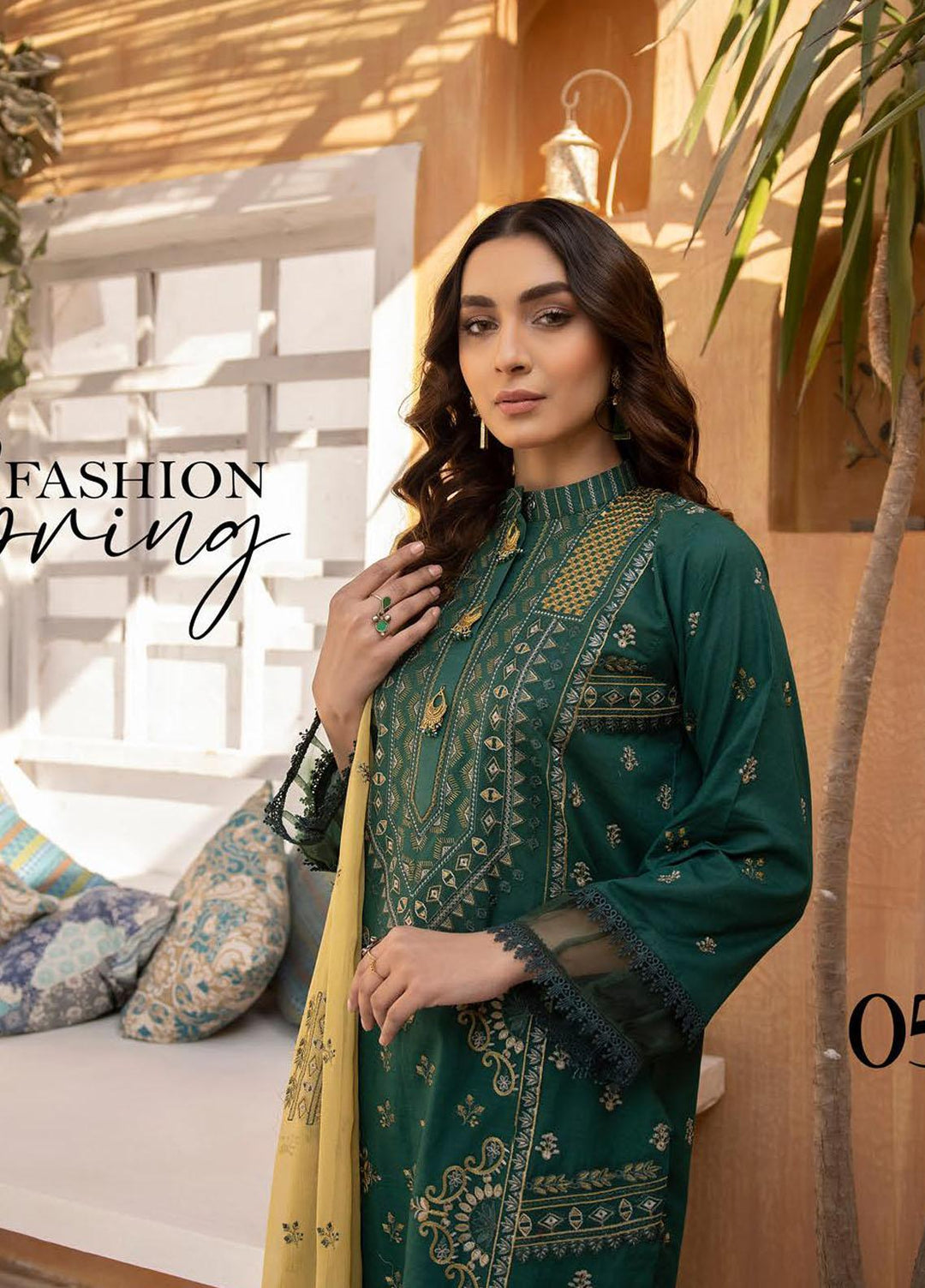 De Lace By Aalaya Embroidered Lawn Suits Unstitched 3 Piece ALY23DL D-05 - Summer Collection
