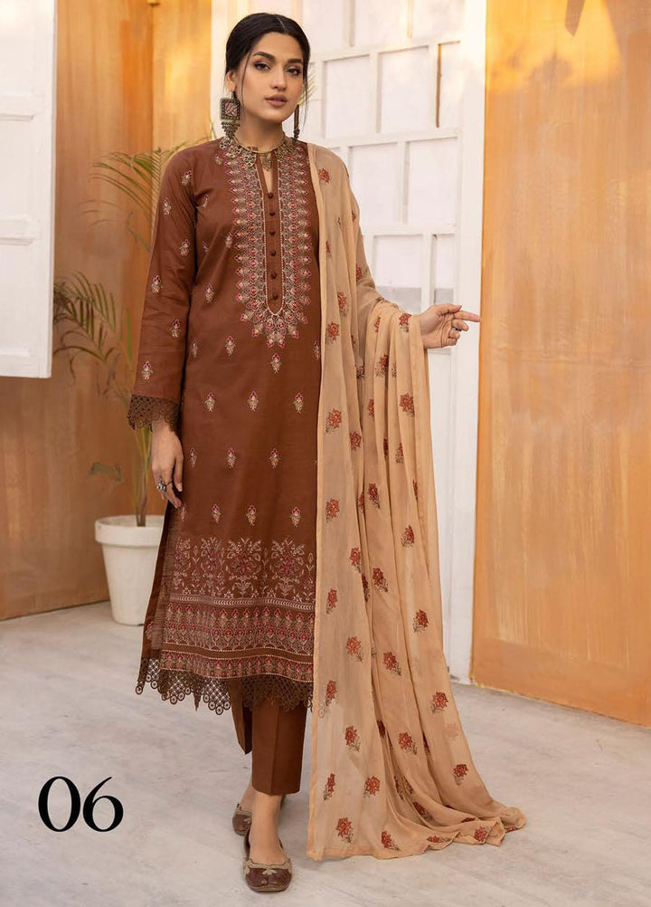 De Lace By Aalaya Embroidered Lawn Suits Unstitched 3 Piece ALY23DL D-06 - Summer Collection