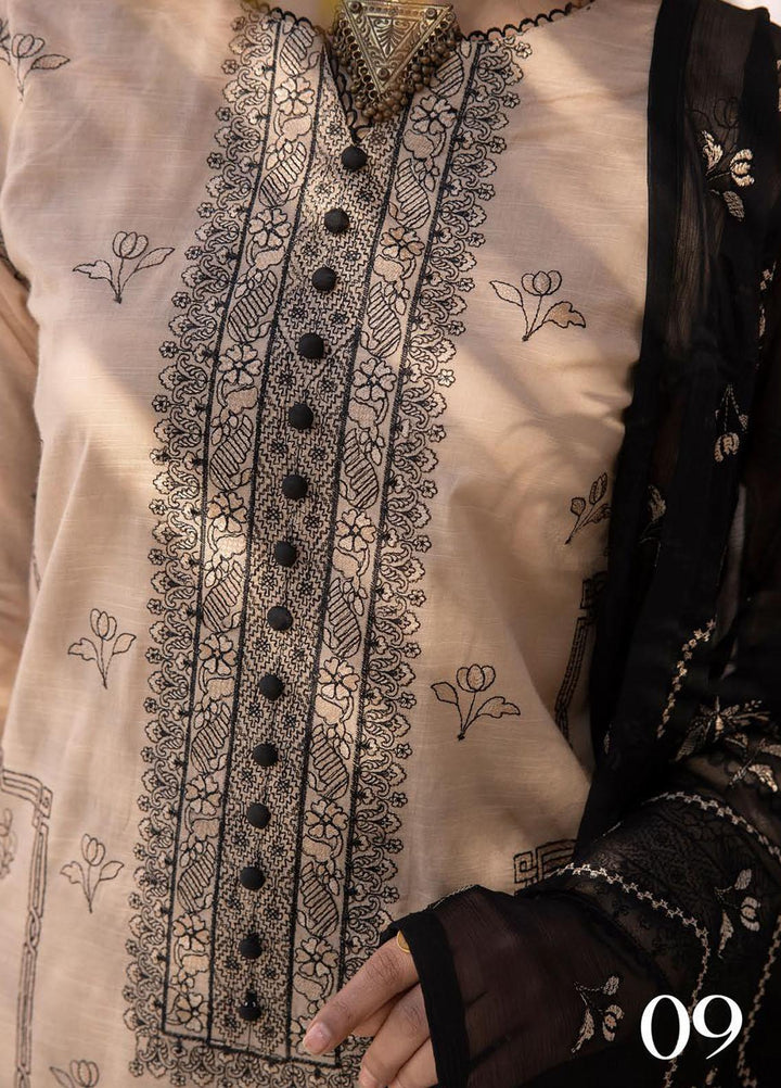 De Lace By Aalaya Embroidered Lawn Suits Unstitched 3 Piece ALY23DL D-09 - Summer Collection