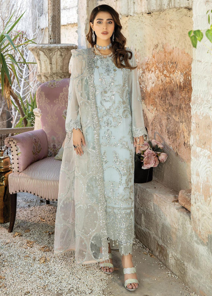 De Lambent Majestic By Imrozia Premium Embroidered Chiffon Suits Unstitched 3 Piece IMP23DLM M-31 Emma - Luxury Collection