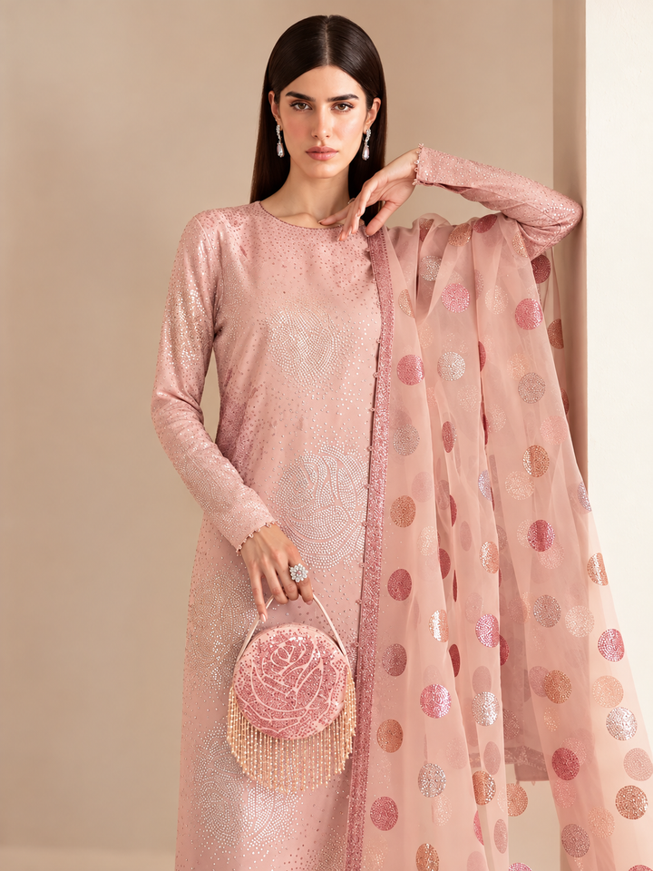 Jazmin Unstitched Embroidered Raw Silk 3 Piece Suit UR-7032 Festive Collection