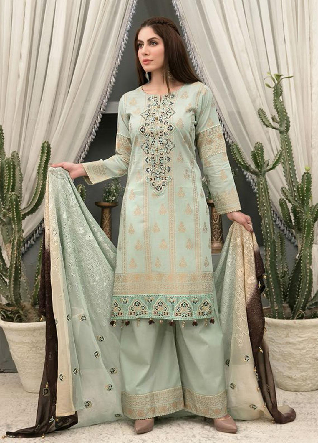 Decked In Dreams By Riaz Arts Embroidered Lawn Suits Unstitched 3 Piece RA21DD 1192 - Summer Collection