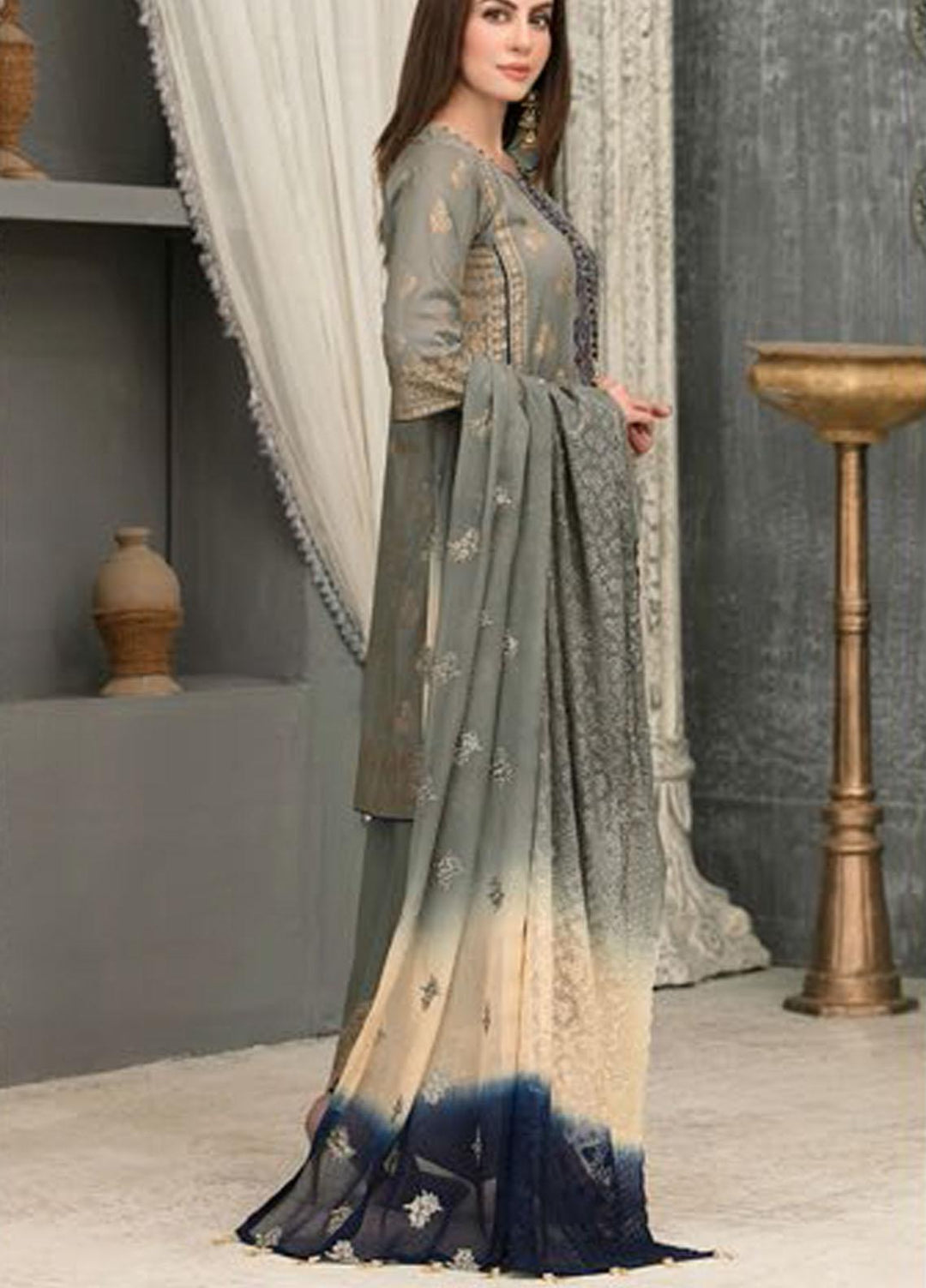 Decked In Dreams By Riaz Arts Embroidered Lawn Suits Unstitched 3 Piece RA21DD 1195 - Summer Collection